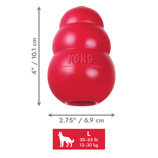 KONG Classic Large (10cm) Red — dimensions