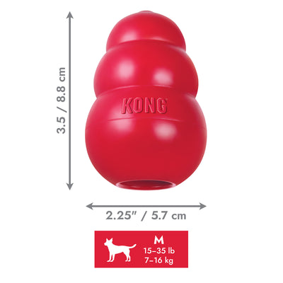 KONG Classic Medium (8.5cm) Red — dimensions