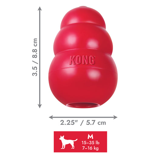 KONG Classic Medium (8.5cm) Red — dimensions