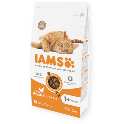 IAMS Advanced Nutrition Adult Cat Food with Fresh Chicken, 2kg