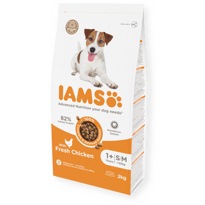 IAMS Advanced Nutrition Adult Small & Medium Breed Dog Food with Fresh Chicken, 2kg