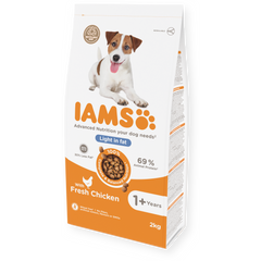IAMS Advanced Nutrition Light in Fat Adult Dog Food with Fresh Chicken, 2kg