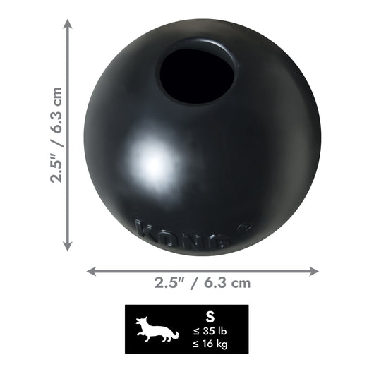 KONG Ball Extreme Small (6cm) Black — dimensions