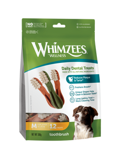 Whimzees Toothbrush Medium 12 Pack