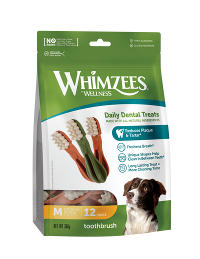 Whimzees Toothbrush Medium 12 Pack