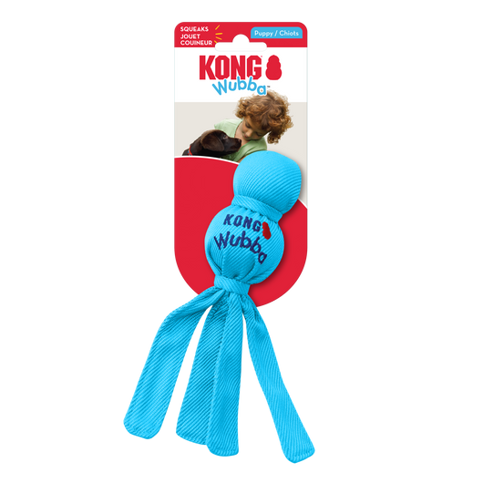 KONG Wubba Puppy (21cm) Blue/Pink - UK9 Petcare