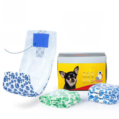 Male Dog Nappy Pads & Wipes Set Teamdrop