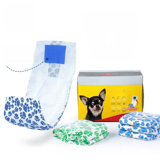 Male Dog Nappy Pads & Wipes Set Teamdrop