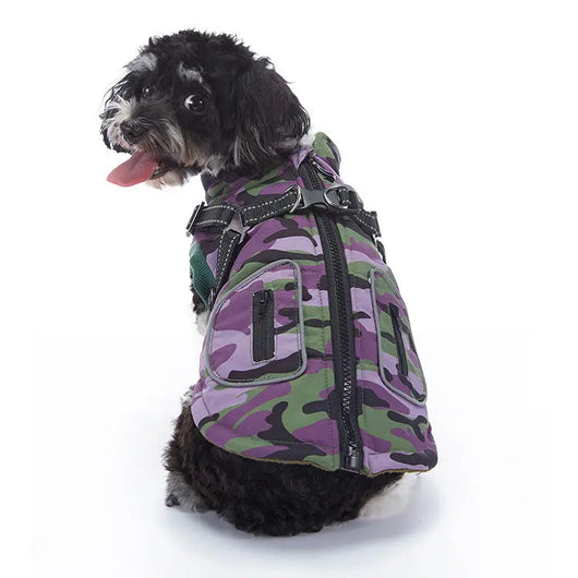 Reflective Waterproof Dog Coat (Fleece-Lined) Teamdrop