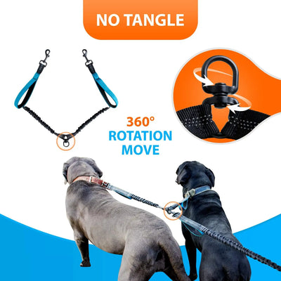 Dual Retractable Dog Lead (Two Dogs) Teamdrop