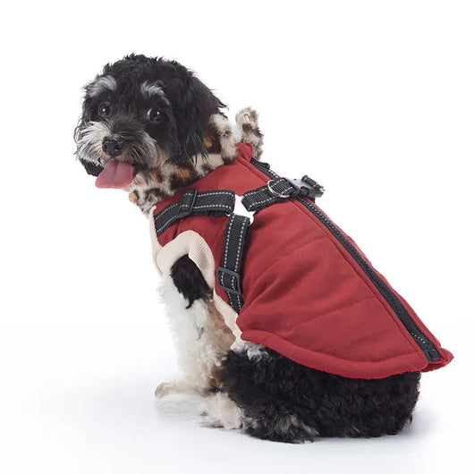 Reflective Waterproof Dog Coat (Fleece-Lined) Teamdrop