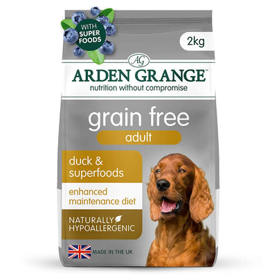 Arden Grange Grain Free Adult Dog Duck & Superfoods, 2kg