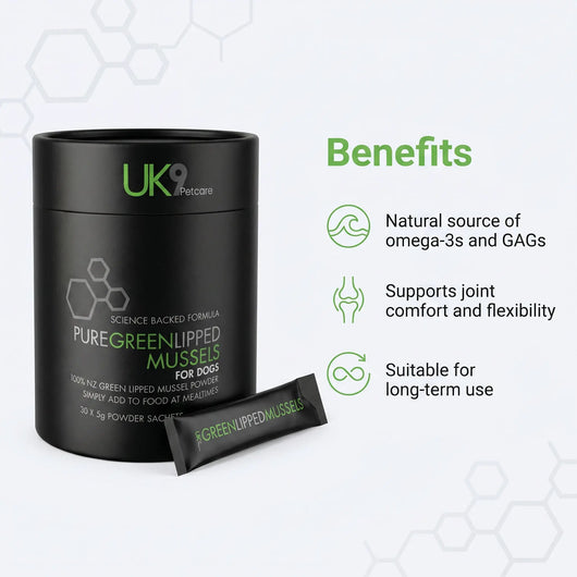 UK9 Green Lipped Mussels — 100% NZ Mussel Powder Sachets (30) UK9 Petcare