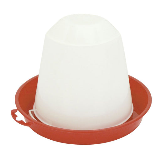 Stockshop Economy Syphon Chick Drinker, Red & White, 0.75 Litre