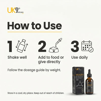 UK9 Vitality Boost — Daily Mushroom + Turmeric Drops (60ml) UK9 Petcare