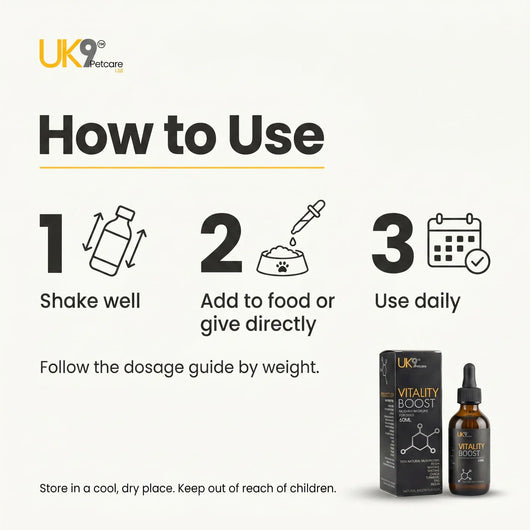 UK9 Vitality Boost — Daily Mushroom + Turmeric Drops (60ml) UK9 Petcare