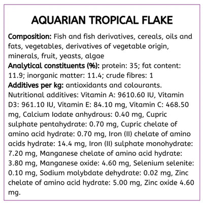 Aquarian Tropical Fish Flakes, 25g