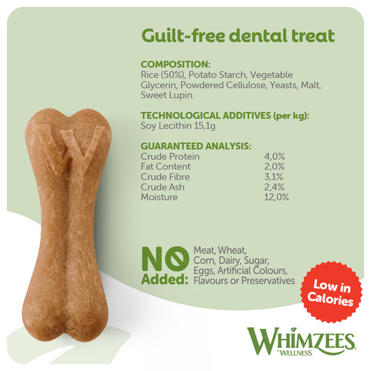 Whimzees Rice Bone Dental Chews 9 Pack